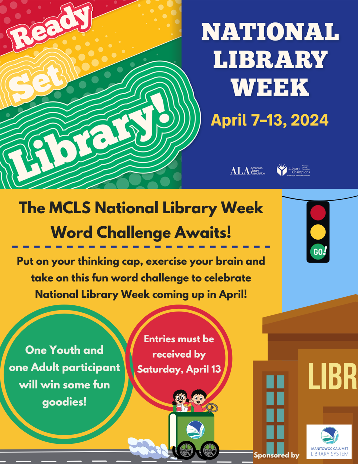 MCLS National Library Week Word Challenge ManitowocCalumet Library System